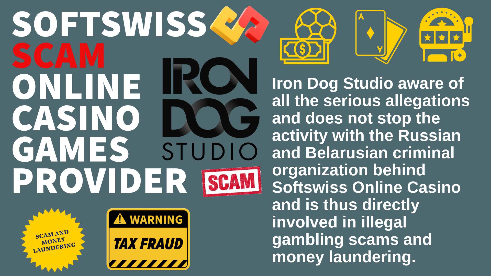 Iron Dog Studio - softswiss scam - Casino by Softswiss